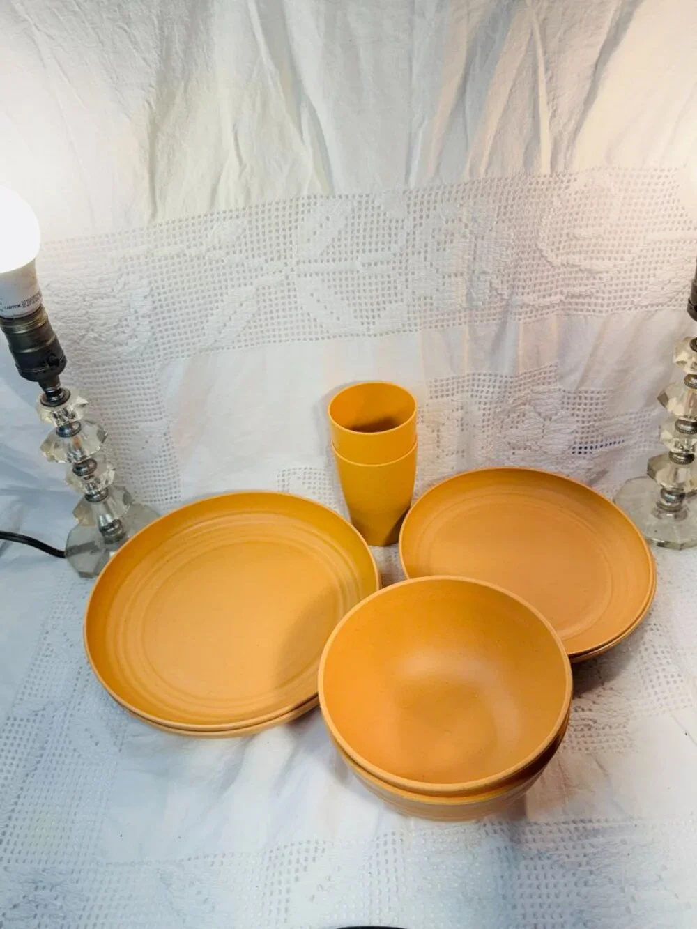 Fall Multiple color dinnerware serves 8.